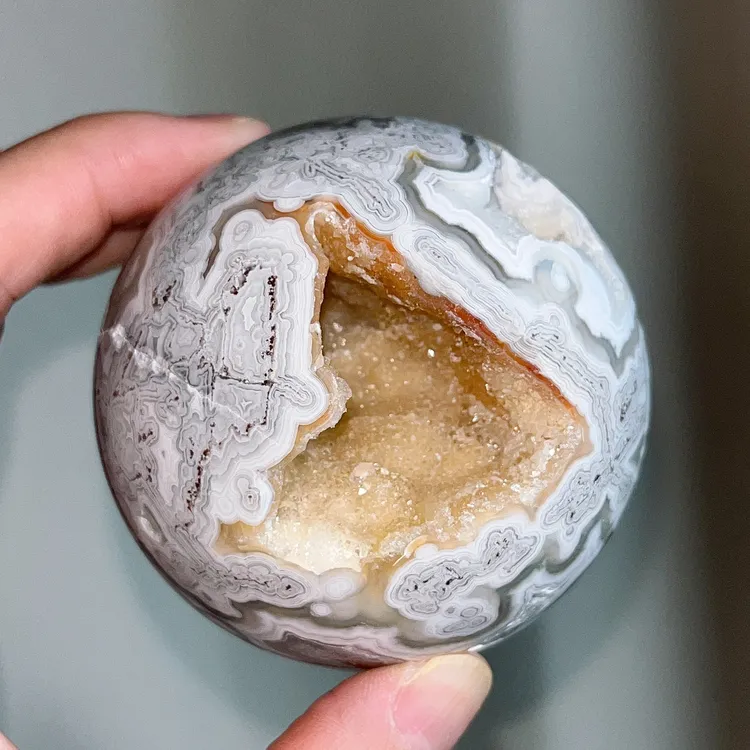 墨西哥晶洞球家具装饰65.5mm