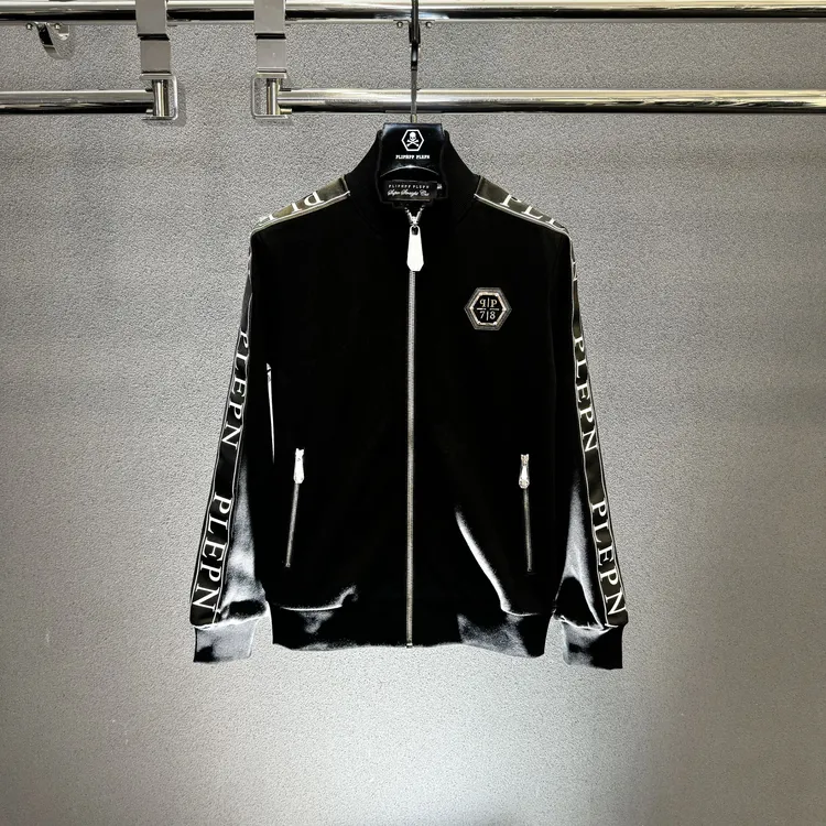 正品PP奢潮男装 暗夜男士纯棉秋冬时尚高档修身锁温运动卫衣W6603