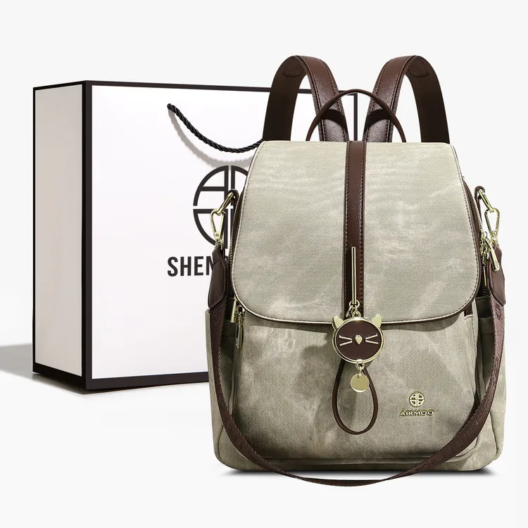 SHENGMILUO/圣米洛大容量旅游双肩包包女简约时尚轻便可单肩背包
