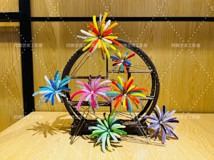 扭扭棒烟花发簪材料包  新年网红拍照神奇 跨年.新年摆摊首选