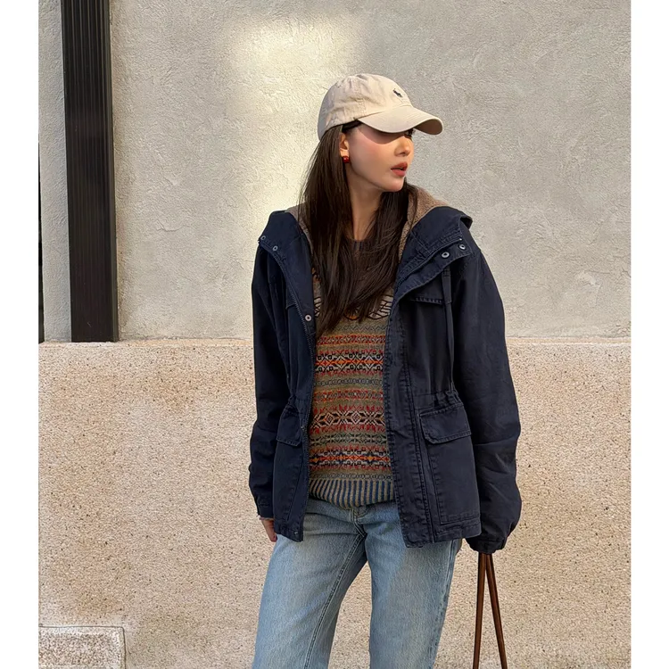 PH《西伯利亚》重磅复古英伦巴恩风骆驼绒休闲百搭棉服外套PH6229