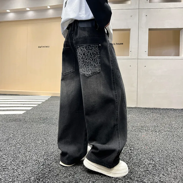 儿童装男童秋装裤子2025新款中大童男孩休闲秋季牛仔裤春秋款长裤