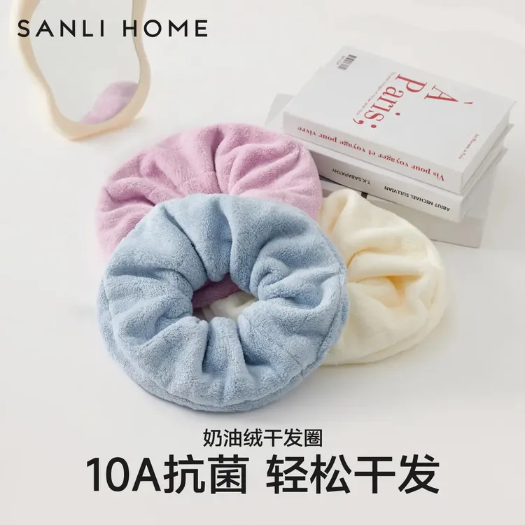 J干发圈女超强吸水速干护发不伤发2025新款加大加厚包头巾发圈