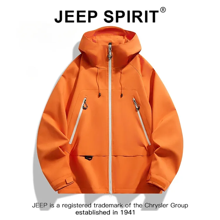 JEEPSPIRIT吉普山系冲锋衣女户外可拆卸登山服秋冬季防风防水外套
