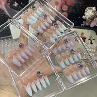 【施华洛/蓝莓奶昔】——饼干手工穿戴甲