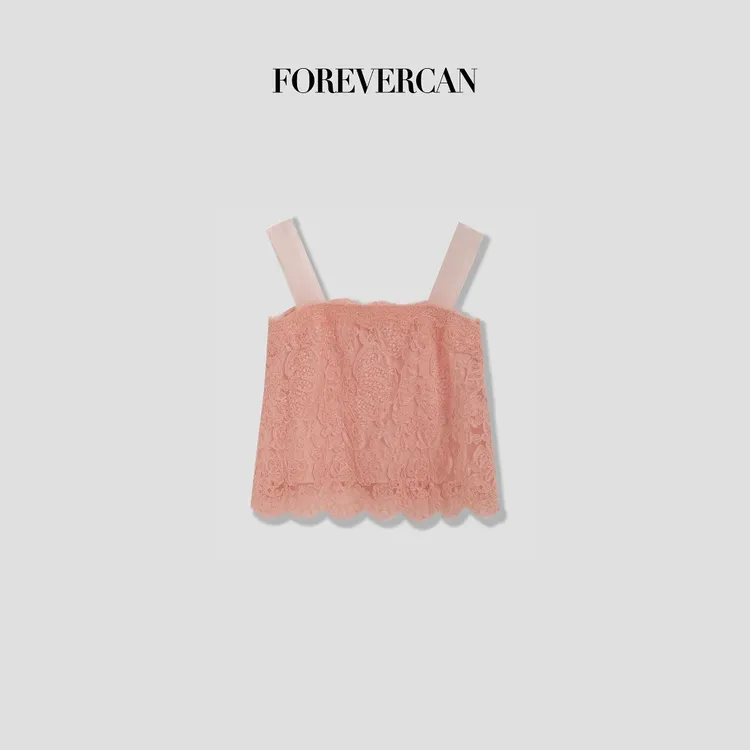FOREVERCAN“花葵”定制蕾丝轻礼服吊带背心上衣 ST21807
