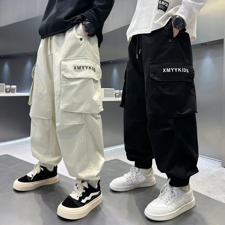 男童裤子春秋款2025新款中大童儿童春装工装裤男孩春季休闲裤洋气