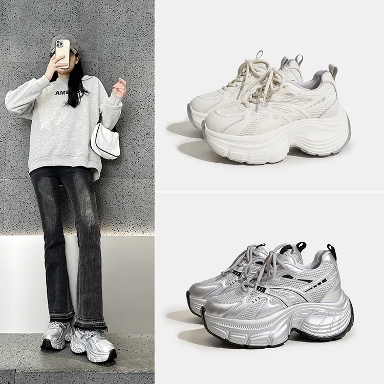 老爹鞋女学生旅游鞋厚底春季新款鞋子运动鞋小白鞋透气面包鞋