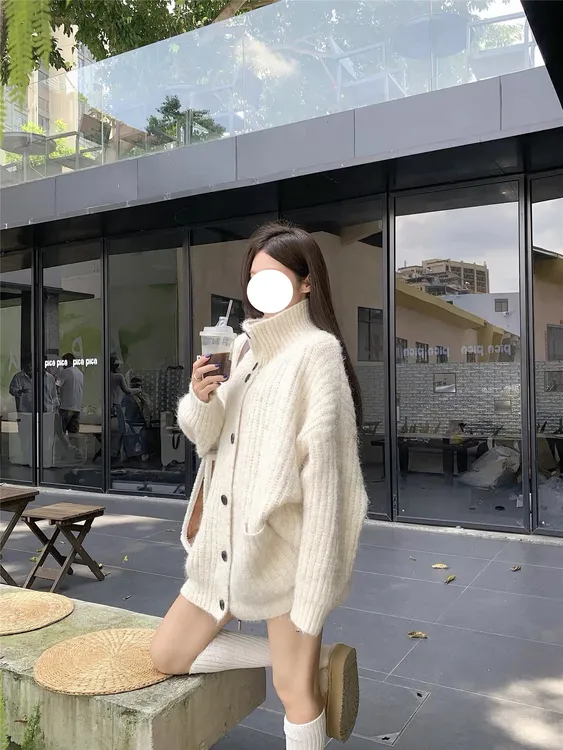 慵懒风开衫毛衣女装2025新款秋冬季宽松中长款秋季chic上衣1790