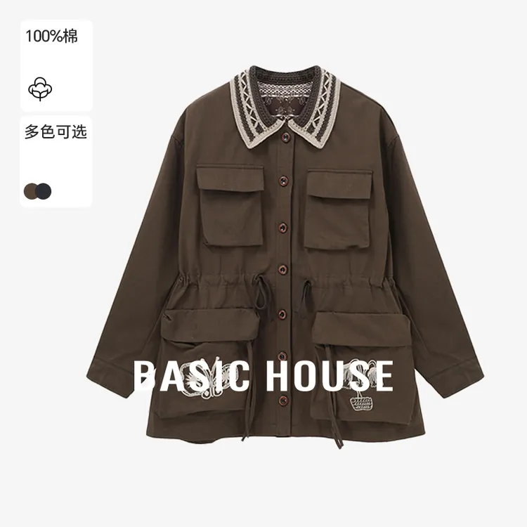 Basic House/百家好时尚休闲女士百搭设计早秋外套-B0625B5NFO2