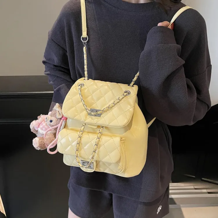 时髦洋气双肩包女2025新款时尚小众夏季通勤学生书包旅行外出背包