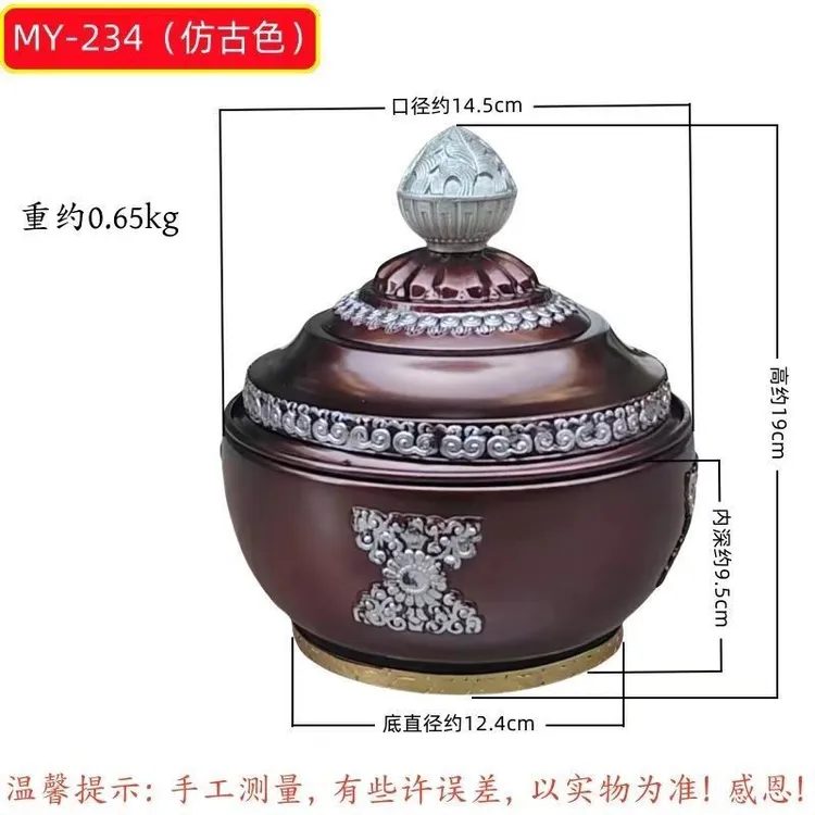 新疆西藏包邮尼泊尔工艺藏式糌粑盒储物罐糖果盒米盒家用摆件