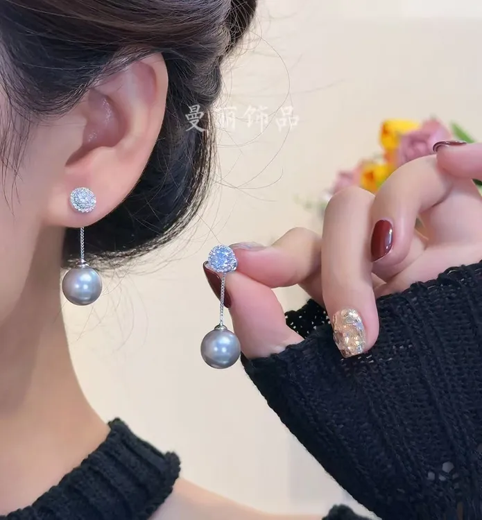 铜合金耳饰 22025精致微镶灵动单锆珠耳钉