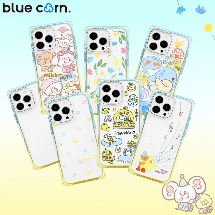 Bluecorn黄蓝奶方 方形适用于iPhone16/15/Pro/Max优选材质手机壳