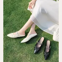 秋休闲款法式拖鞋女新款配裙子包头拖鞋7517
