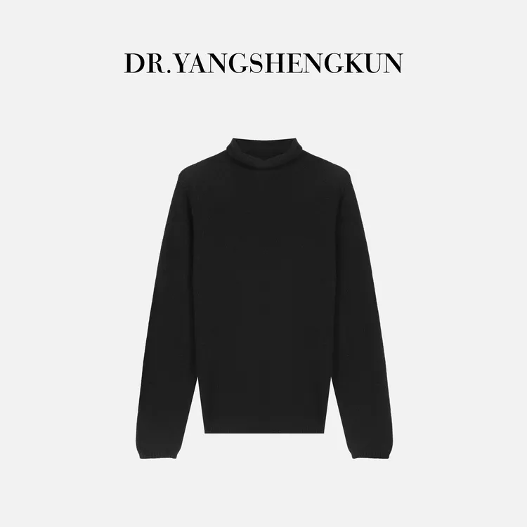 杨圣坤2025新品100%山羊绒无缝一体纯色高领打底针织衫SL25112430