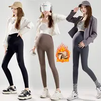 孕妇鲨鱼裤秋冬新款时尚无痕托腹打底裤外穿休闲显瘦小脚裤瑜伽裤