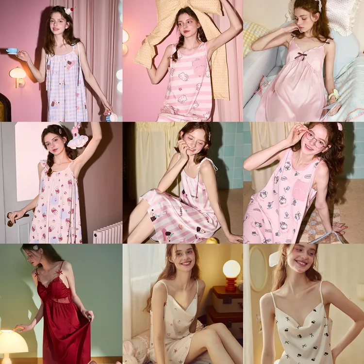 Gukoo/果壳【吊带裙合集】夏季简约睡衣睡裙少女性感家居服纯欲