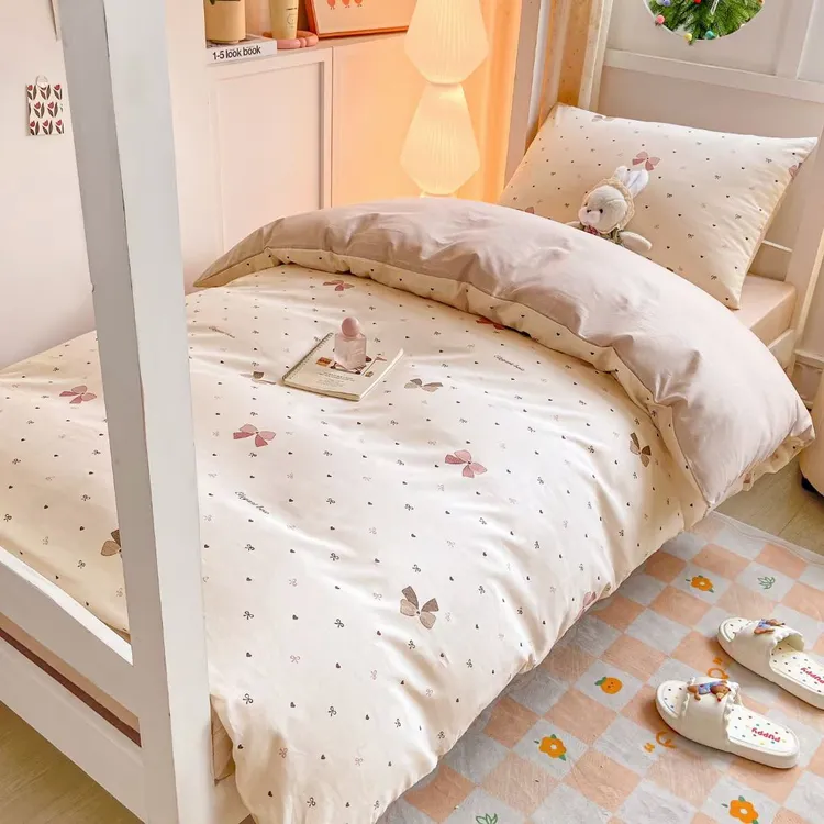 2025开学季宿舍三件套全棉40支亲肤透气把 ins 风卧室搬进宿舍