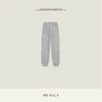 MRHALA芸暮盈羽棉纱长袖灰卫裤女 LK40653