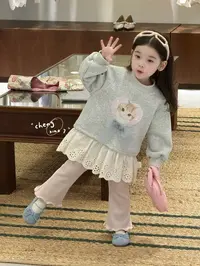 橙小七·25深秋~猫咪卫衣裙打底微喇裤套装55288 55257（汉服）