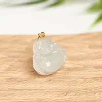 L【玉氏珠宝】18k翡翠佛公吊坠-约23*27*5mm 多样性发一 CAN1050021