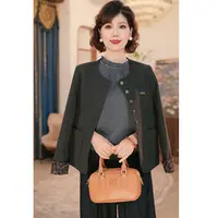 【秋】年轻妈妈秋装短款外套2025新款洋气中老年女装外穿夹克上衣服