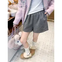 曾小咸 毛呢阔腿松紧高腰短裤女ZA54DKP0185