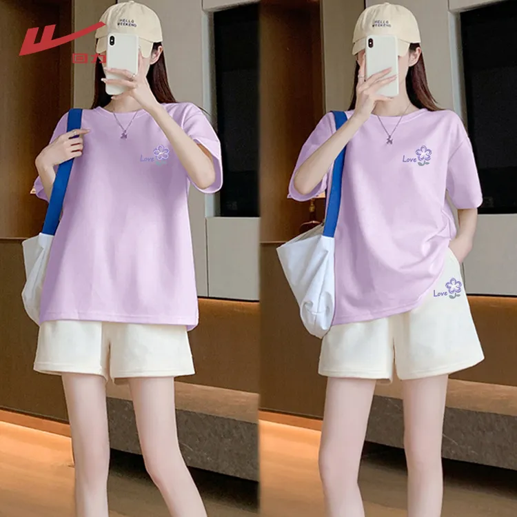 回力清凉显瘦女装夏装套装2025新款爆款短袖T恤短裤洋气衣服女