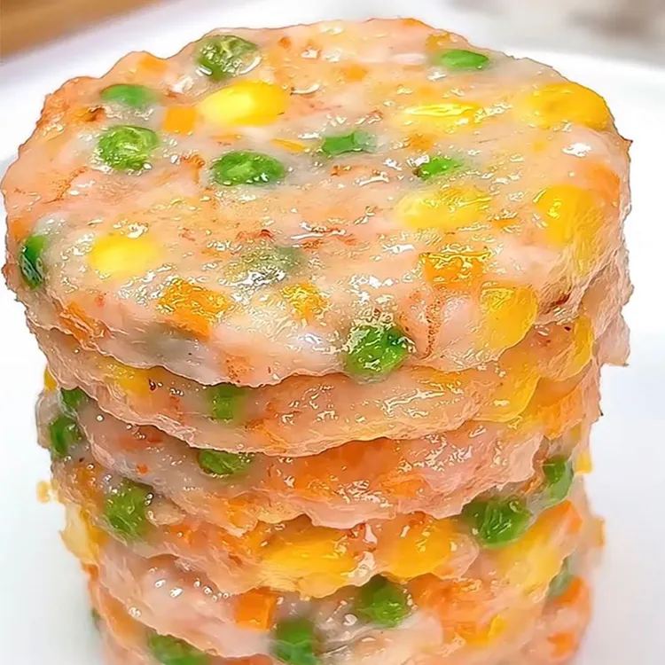 【顺丰包邮】一只虾果蔬鲜虾饼多馅速食馅饼冷冻果蔬虾肉饼美味营养