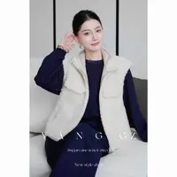 YANG GZ【千金裘】宽松直筒版澳毛落肩休闲马甲女 GZ309#35310