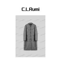 【Rumi精选】“贝利亚”25秋冬时尚气质立领中长款羊毛毛呢大衣7211wt