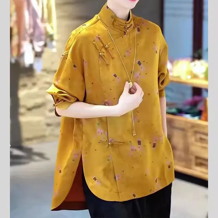 新中式国风女装盘扣上衣2025春季新款高级感复古洋气衣服百搭衬衫