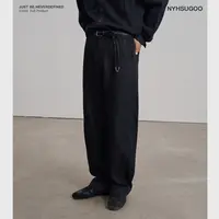 NYHSUGOO/南乙秋季天丝莱赛尔复古微弯刀牛仔裤3805-1男士长裤