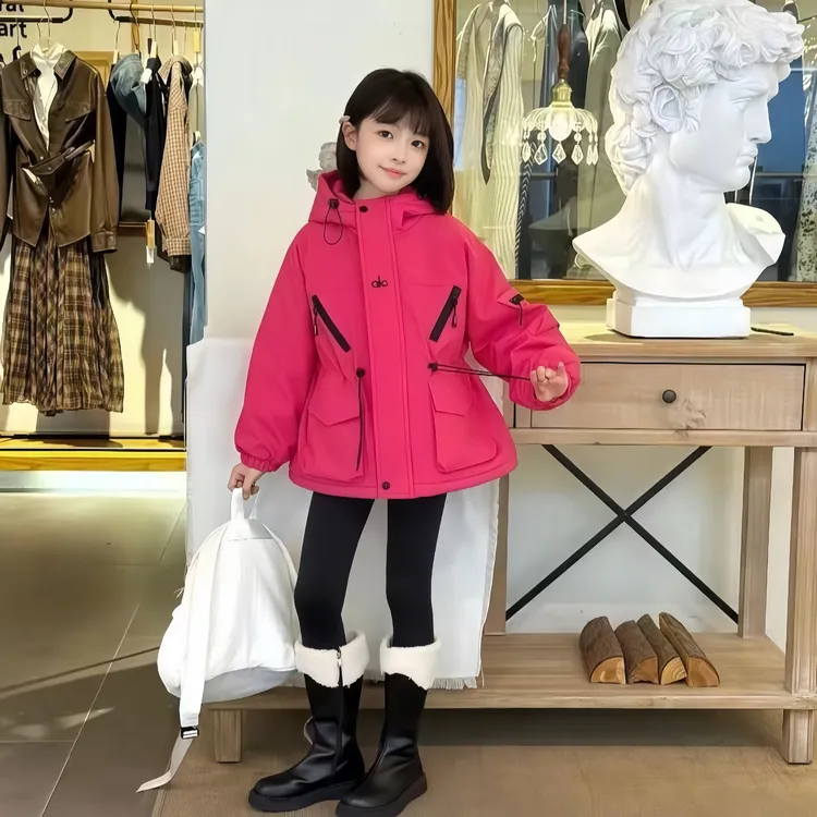 【冬季必备】加绒加厚女童冬季新款派克服洋气收腰气质百搭冲锋衣
