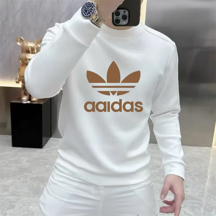 潮牌品质男装圆领卫衣休闲百搭加绒保暖舒适秋冬时尚男士长袖上衣