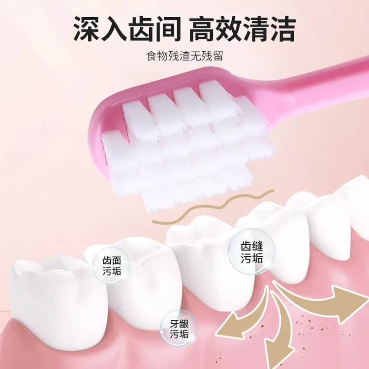 刷得巨干净高密软毛牙刷不炸毛掉毛扎嘴护龈护齿家用耐用独立包装