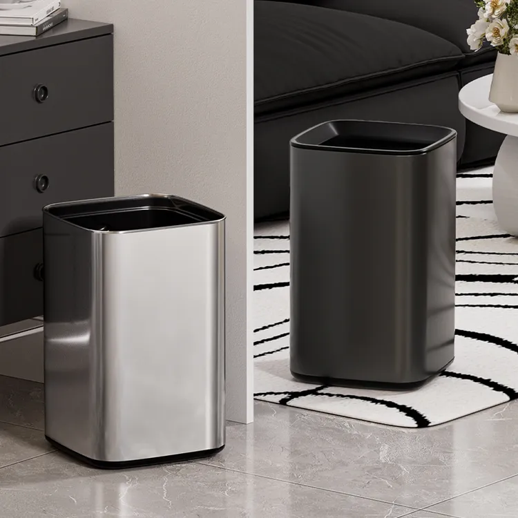坤福不锈钢垃圾桶家用办公室卫生间专用轻奢客厅卧室酒店商用大号