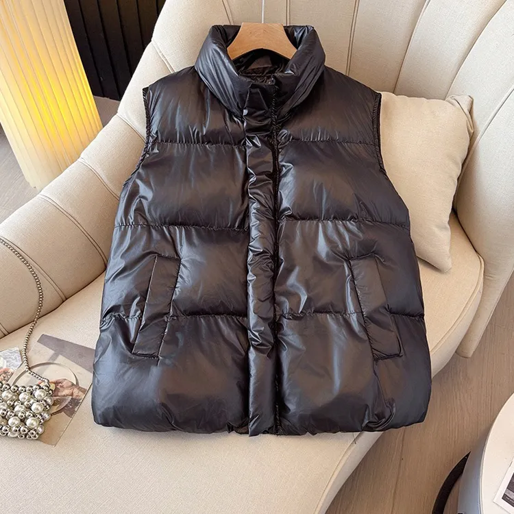 【董咚咚】120-300斤短款棉马甲宽松显瘦百搭休闲保暖