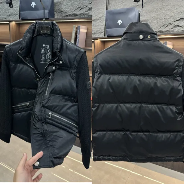 131927-冬季男士时尚欧货高品质90%白鸭绒韩版保暖羽绒服短款