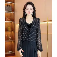 3557-3【波点】新款女士外披小衫