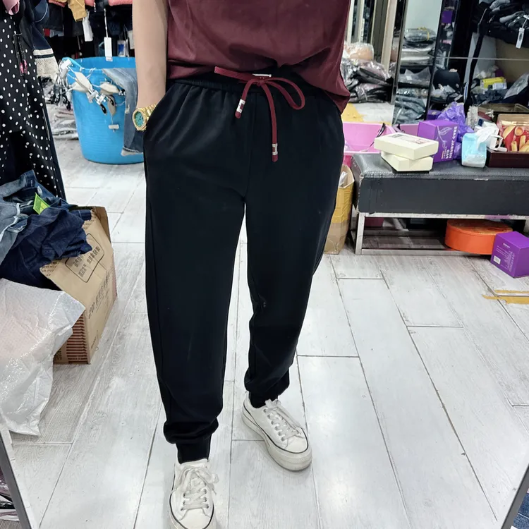 秋冬优质罗马布大版松紧腰休闲裤3620品