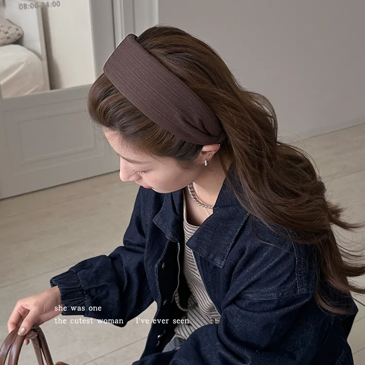 加高宽边氛围感发箍加厚版女2025新款高颅顶发饰防滑不压发头箍