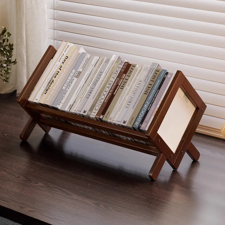 桌面小型书架办公室桌上置物架学生家用书房书桌收纳书本小书架