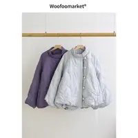 【海街日集】冰雪铃兰~花苞棉服小众设计感立领刺绣棉衣女冬 WT288