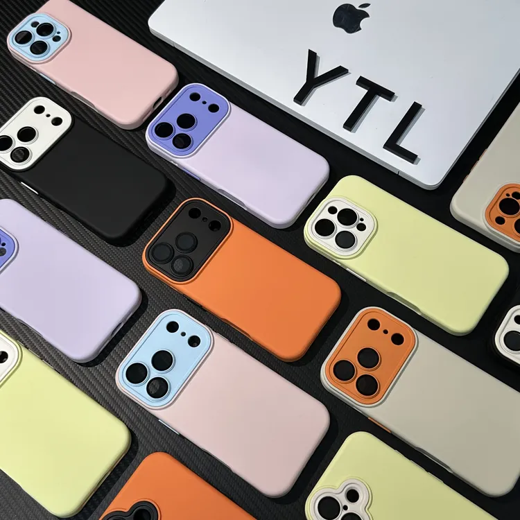 雅天立全包高级感撞色镜头适用iPhone17/16promax手机壳苹果15/14