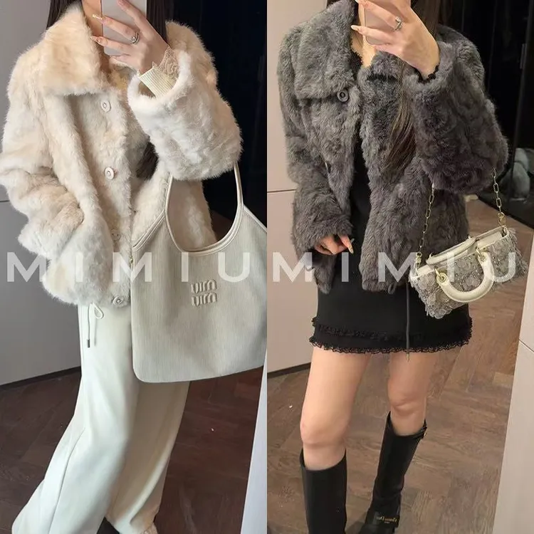 【mimius】七七 温柔超柔感毛毛翻领长袖外套 G11015