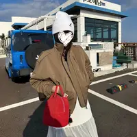 美式复古短款夹克外套女2025春秋防风宽松立领设计感上衣甜酷风潮