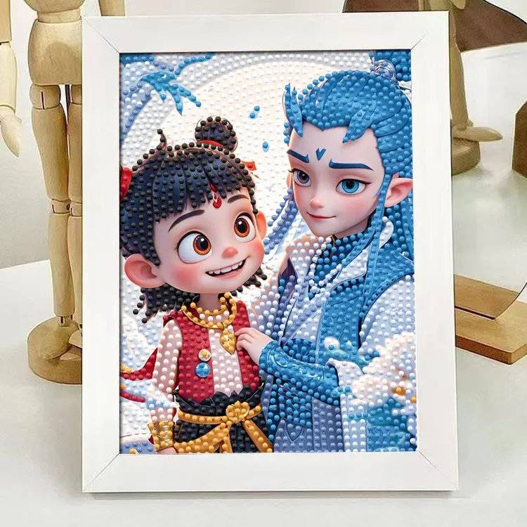 哪吒之魔童敖丙闹海钻石贴画2025爆款钻石画儿童手工diy益智玩具