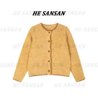 【SANSAN】2025年秋冬新款毛衣轻奢气质长袖开衫毛织外套DY-4013